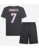 AC Milan Alvaro Morata #7 Tredjedraktsett Barn 2024-25 Korte ermer (+ bukser)